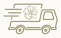 Fast Floral Delivery Truck Icon